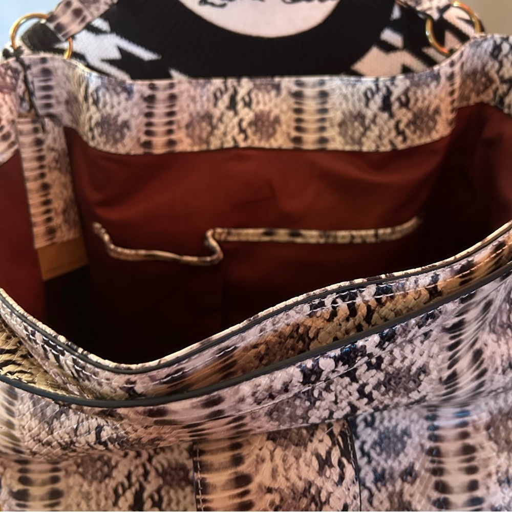 Margot Adele Oversized Python Embossed Leather To… - image 5